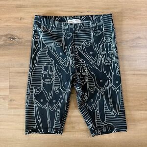 Patrick Church All Over You Biker Shorts Sz L Black White Indie Sleaze Festival